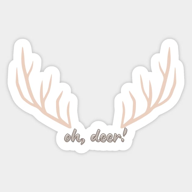 Oh deer | Christmas shirt Sticker by Fayn